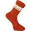 Madison Roam Isoler Road Crew Socks Rust Orange Stripe