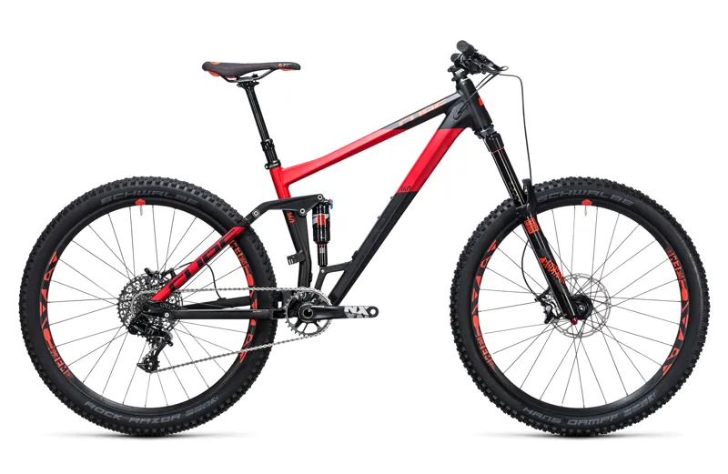 cube mountain bike black and red