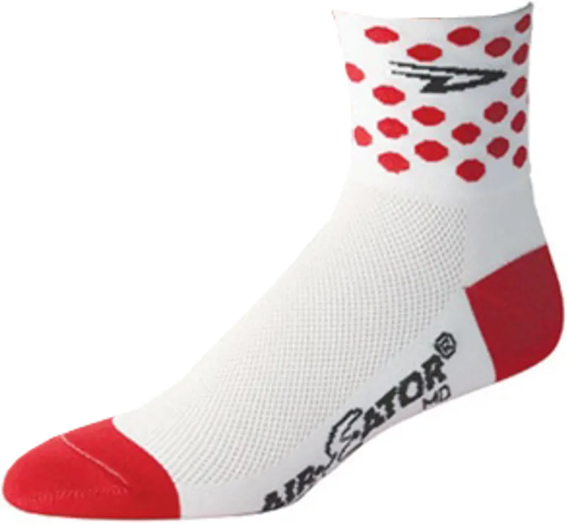 Defeet Aireator Polka Dot Jersey Socks White/Red