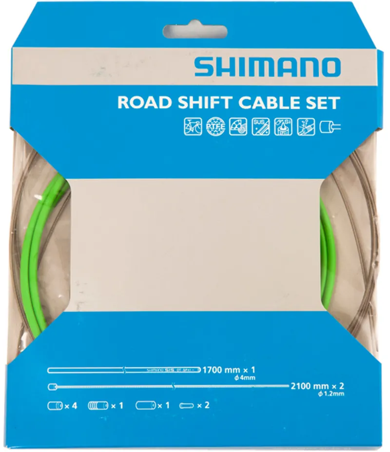 Shimano Road Gear Cable Set with PTFE Coated Inner Wire