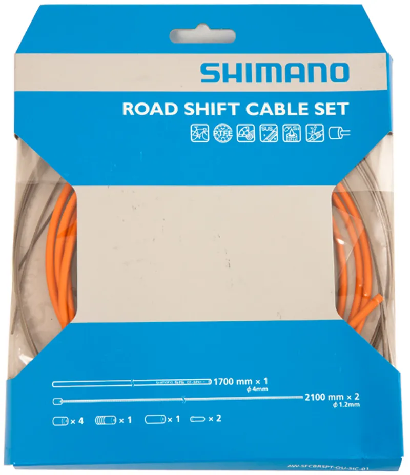 Shimano Road Gear Cable Set with PTFE Coated Inner Wire