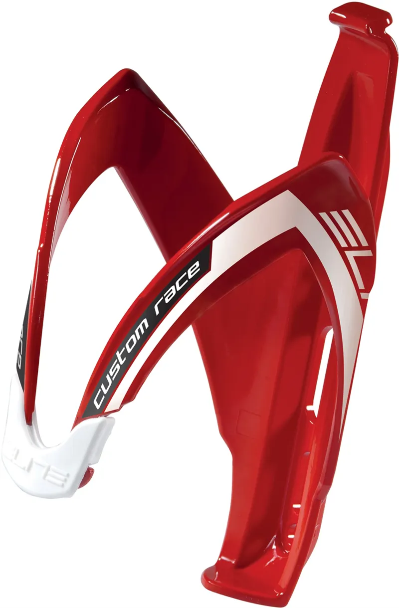 Elite Custom Race Resin Bottle Cage Red/White