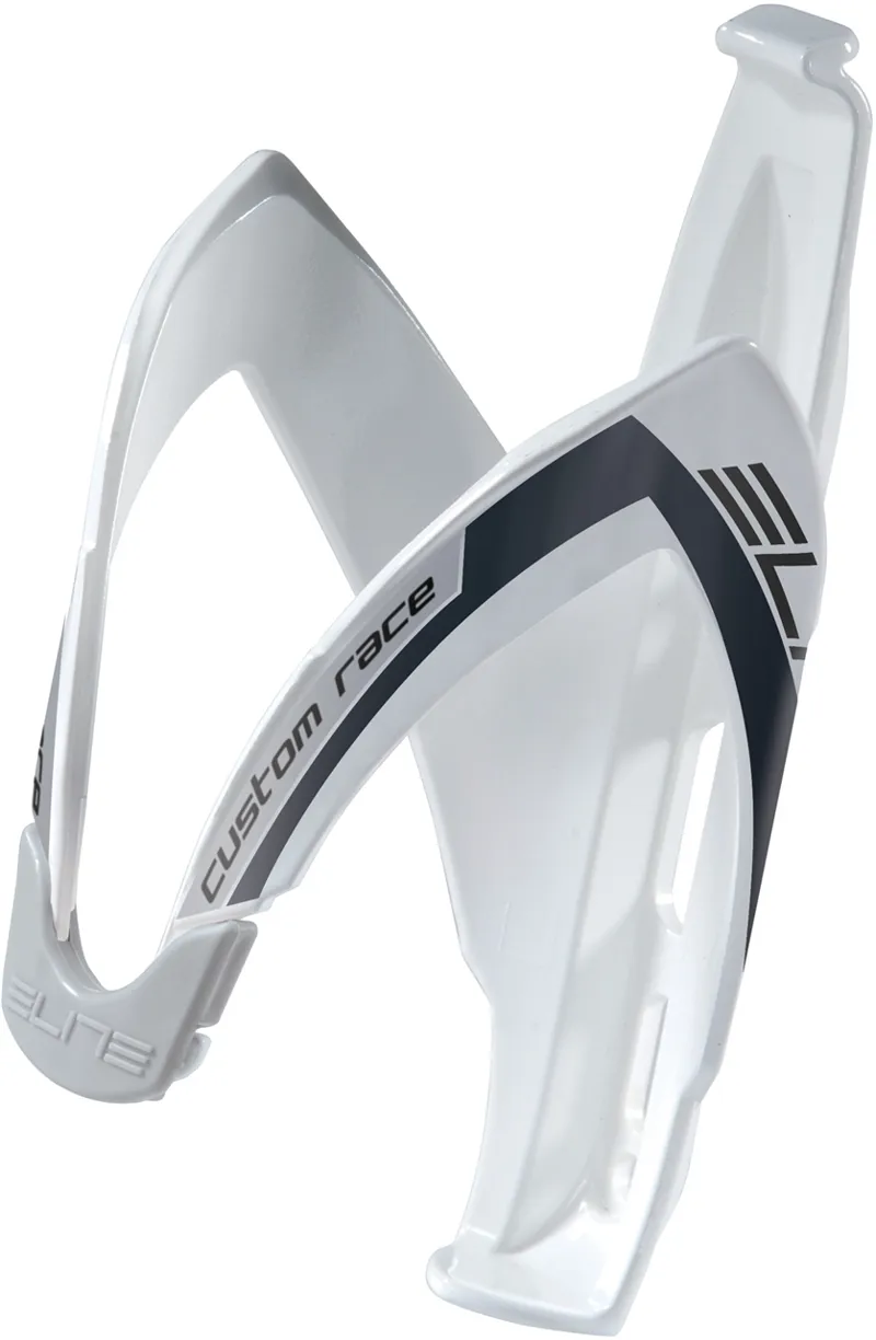 Elite Custom Race Resin Bottle Cage White/Black