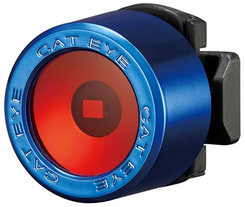 Cateye Nima Rear Bike Light Chrome/Blue