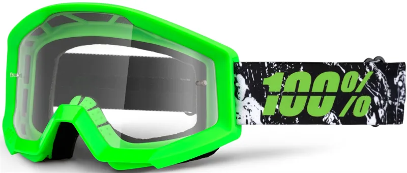 100 Percent Strata Clear Goggles Crafty Lime