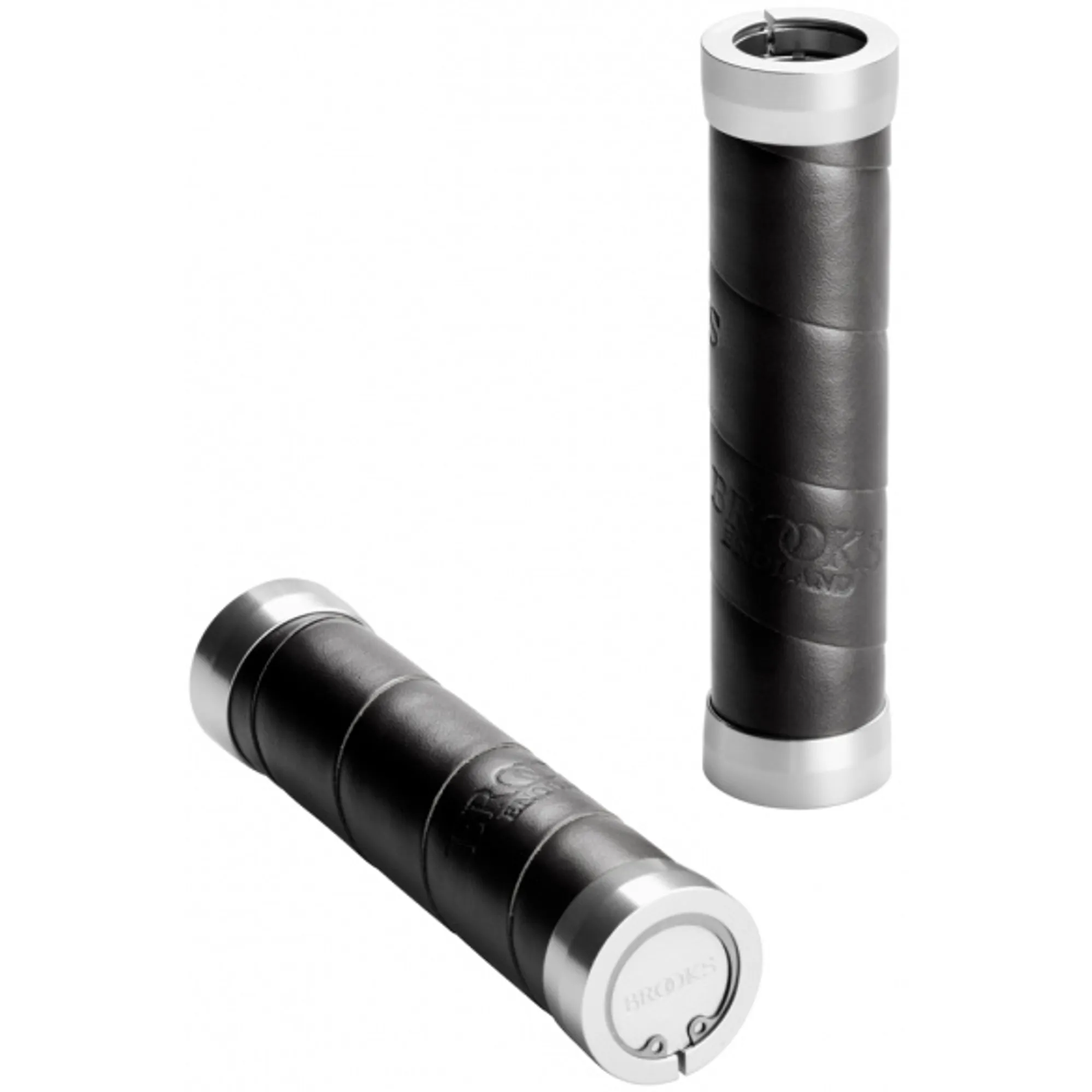 Brooks Leather Lock On Grips Black Brooks Leather Lock On Grips Black