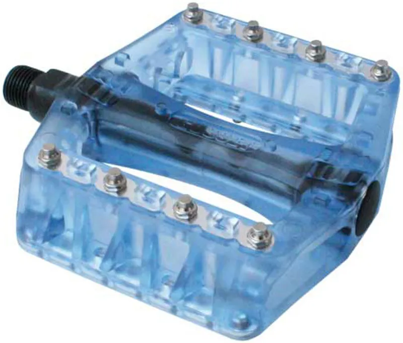 Gusset Pin Head Plastic Pedals Blue