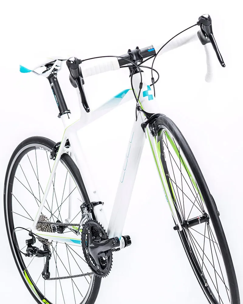 Cube Axial Womens Racing Road Bike 2015 White/Blue/Green-4