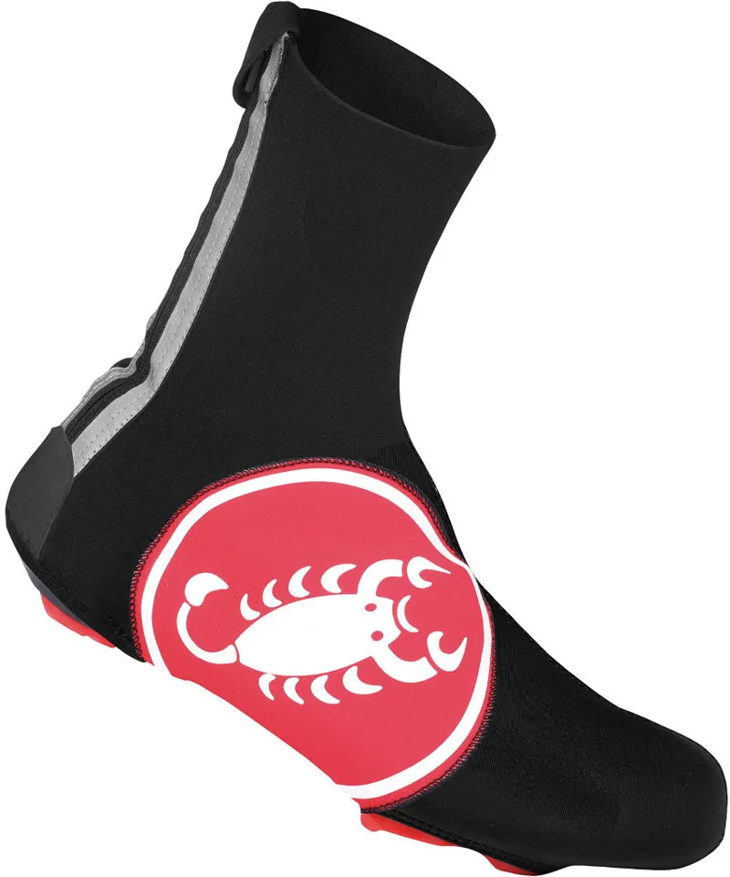 Castelli Diluvio Shoe Cover 16 Red Scorpion