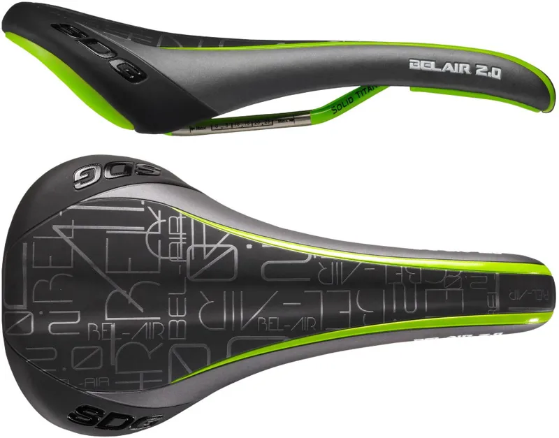 SDG Bel Air 2.0 Ti-Rail Saddle Black/Green