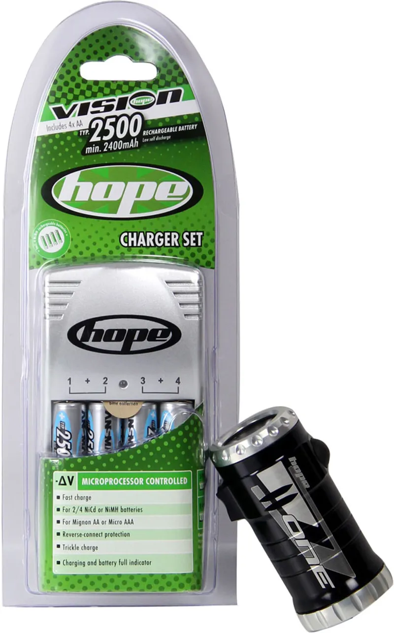 Hope Vision 1 LED Front Light with Battery/Charger Gold-5