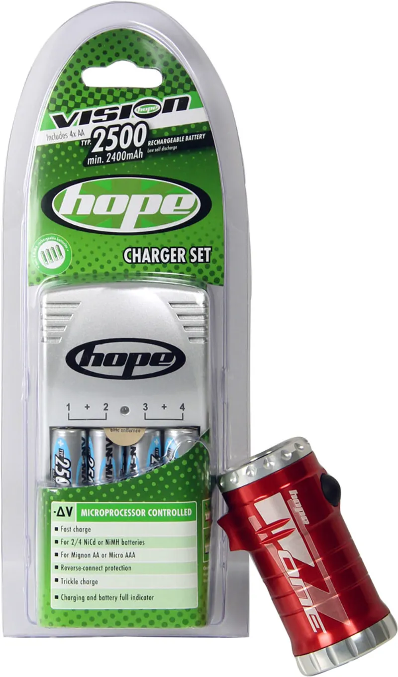 Hope Vision 1 LED Front Light with Battery/Charger Gold-11