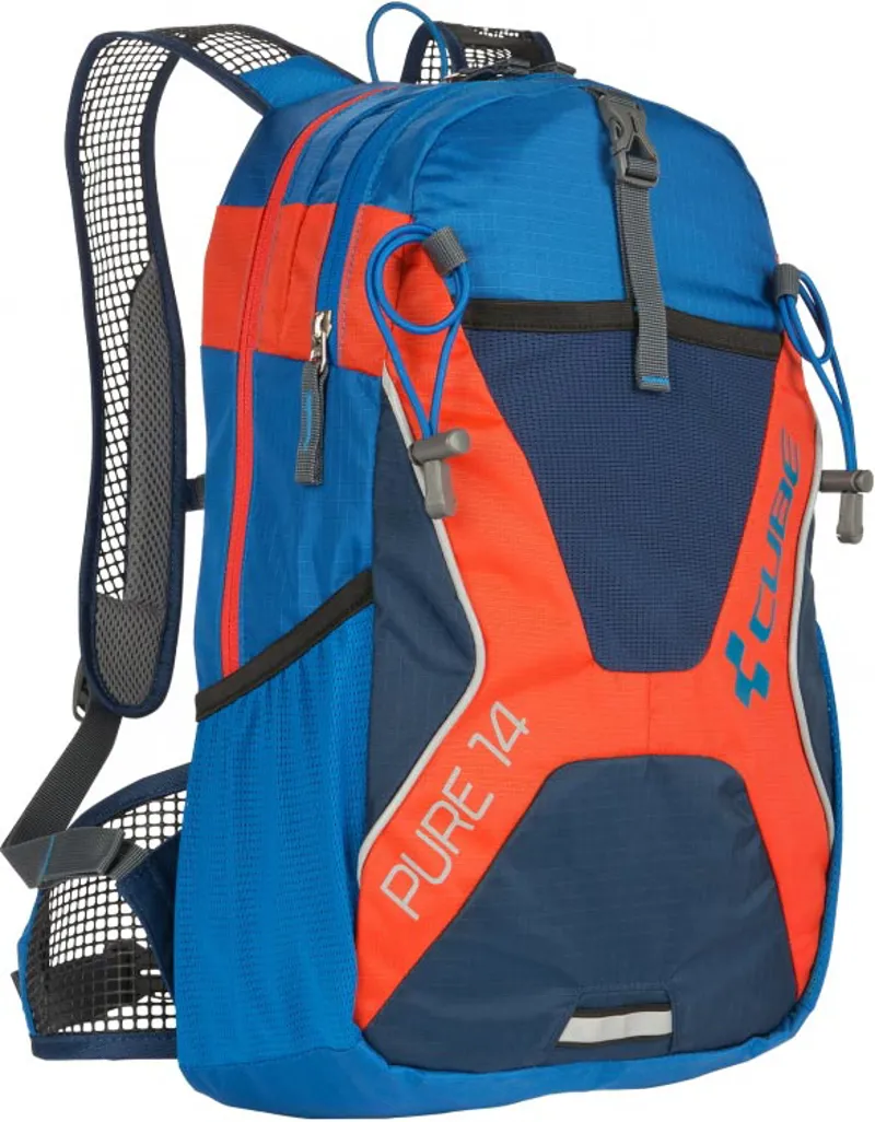 cube pure 14 backpack blue orange