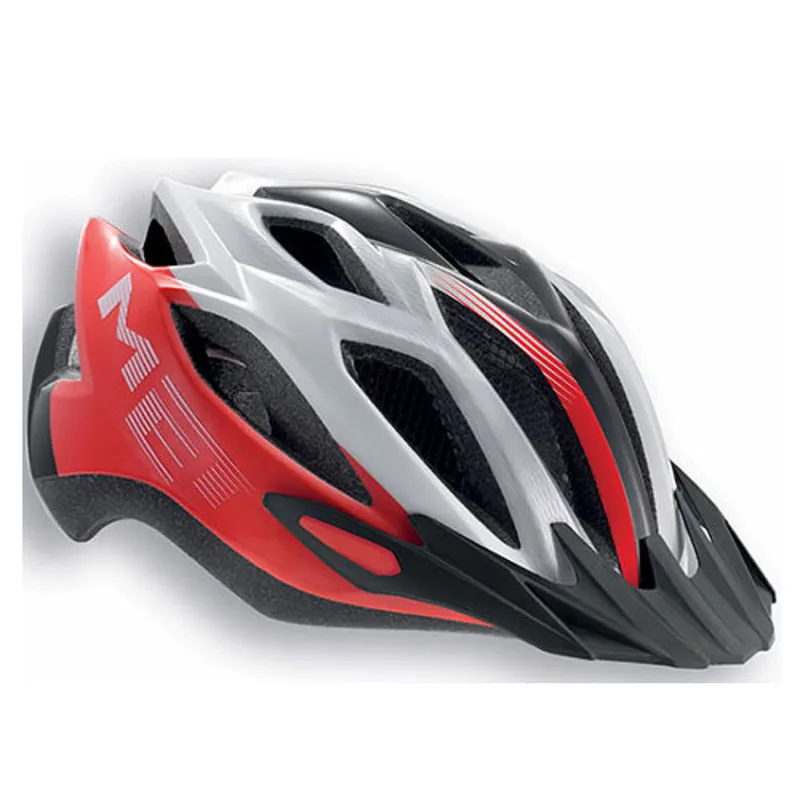 MET Crossover Helmet Red/White/Black