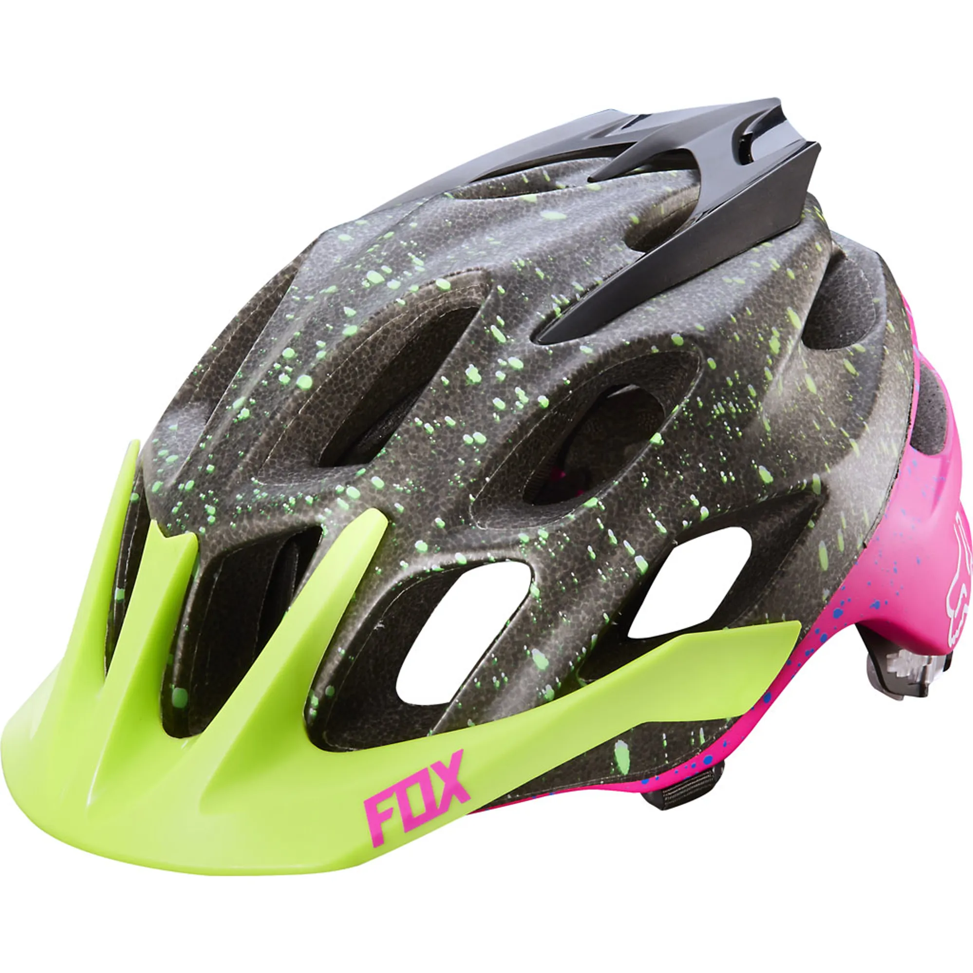 Fox Flux Mountain Bike Helmet Flight Black Pink