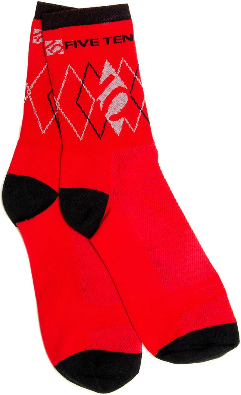 Five Ten Argyle Sock Red/Black-2