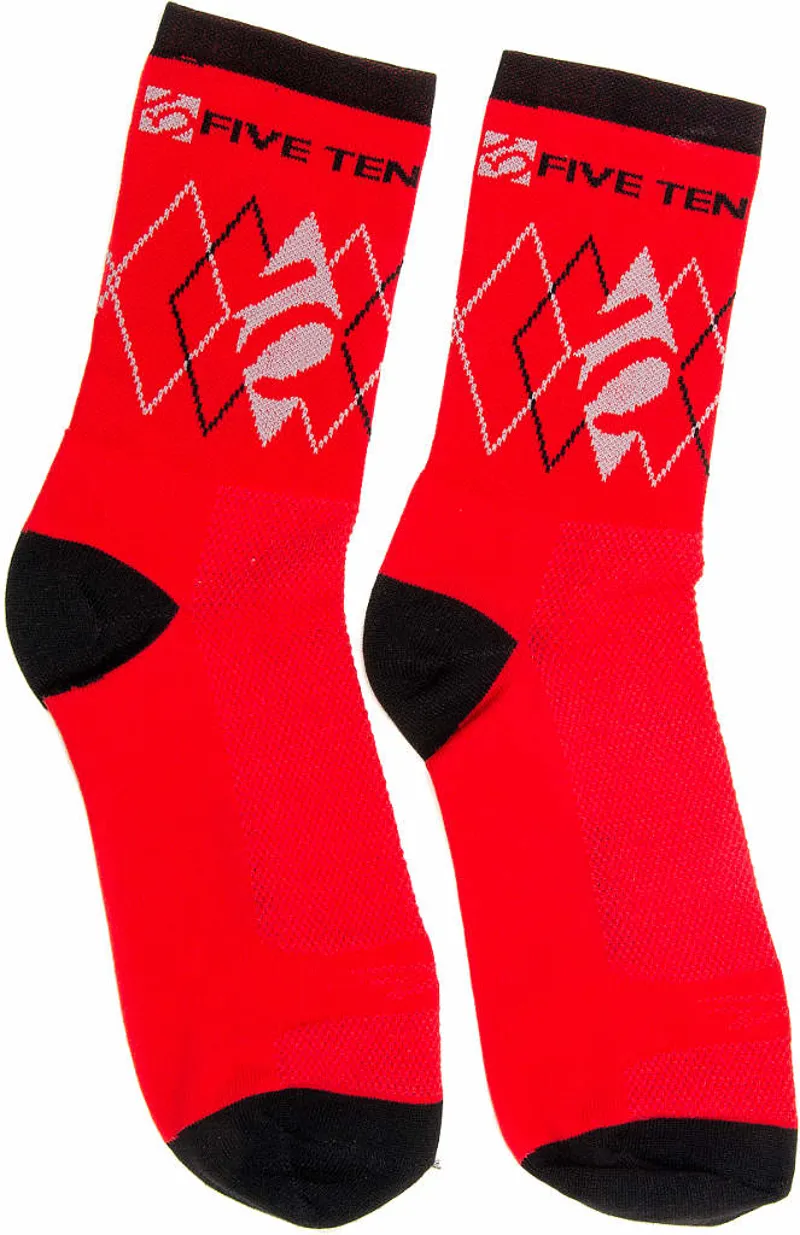 Five Ten Argyle Sock Red/Black