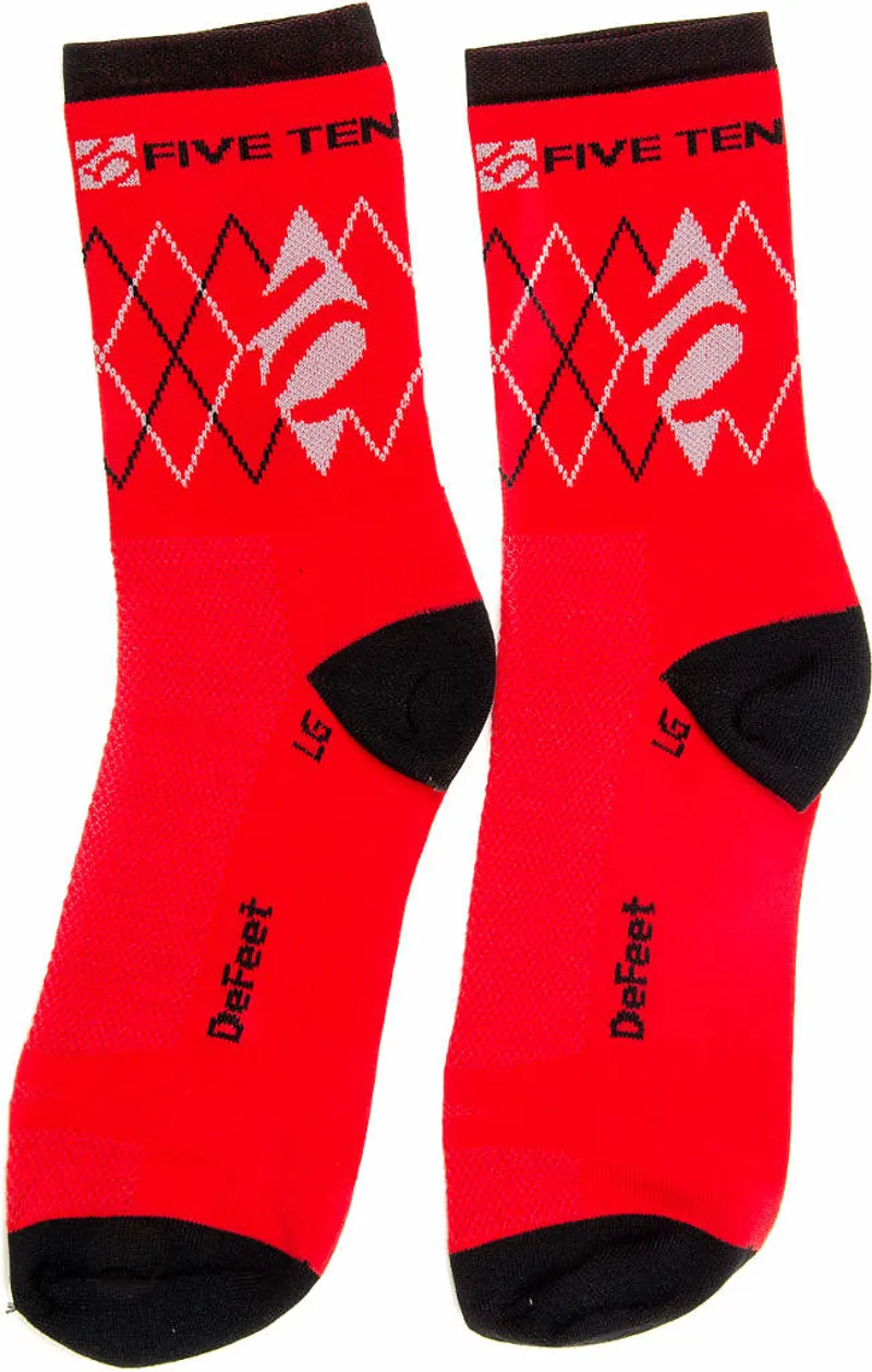 Five Ten Argyle Sock Red/Black-1