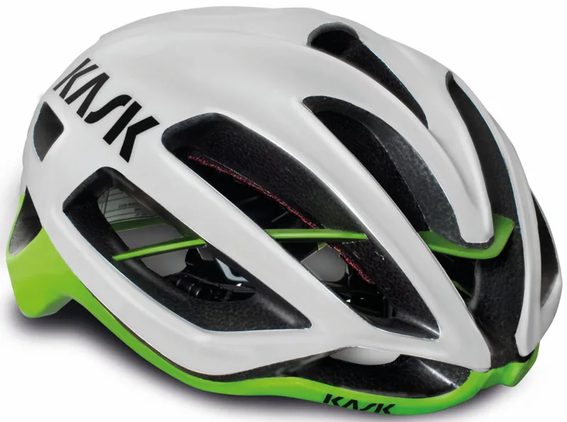 Kask Protone Road Bike Helmet White/Lime