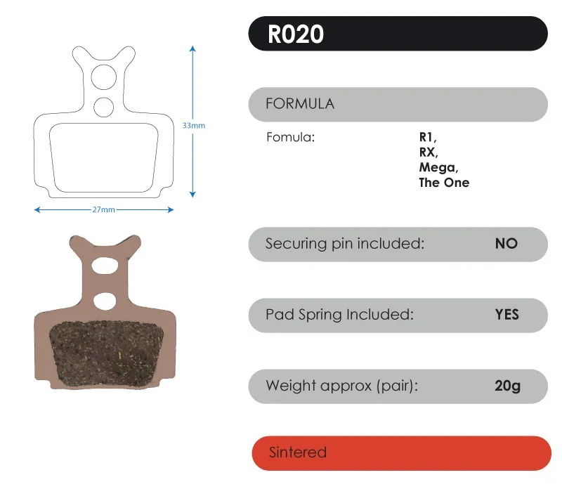 RWD Red Sintered Brake Pads-3