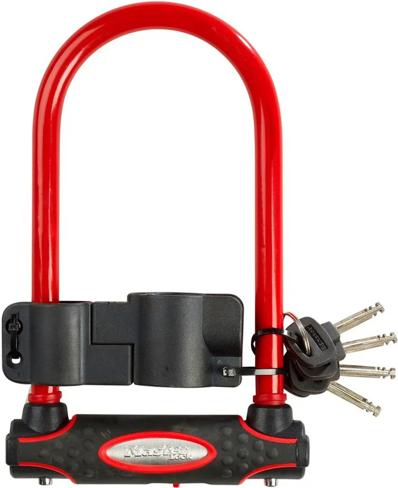 Master Lock Street Fortum Gold Sold Secure D Lock 210x110mm Red-6