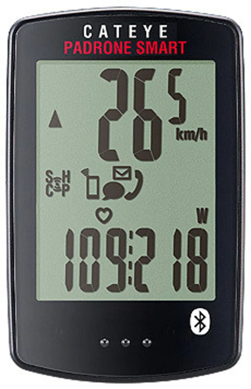 Cateye Padrone Smart Computer with Speed/Cadence and Heart Rate Sensor