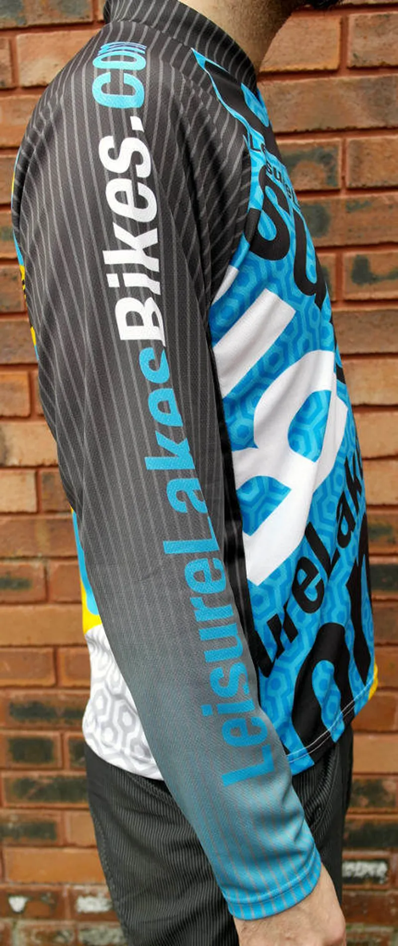 Santini Leisure Lakes Bikes Team FR LS MTB Jersey Blue-1