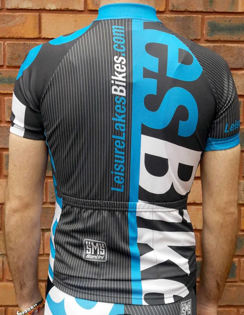 Santini Leisure Lakes Bikes Team SS Jersey Black-1