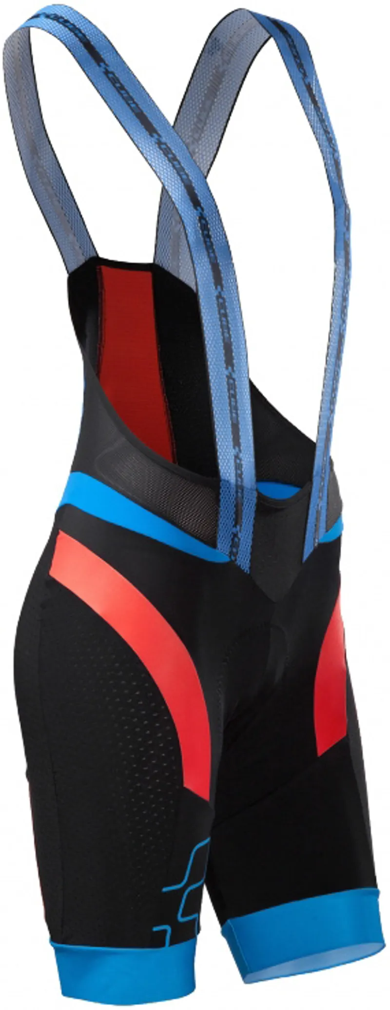 Cube Black Zero Bib Shorts Black/Blue/Red