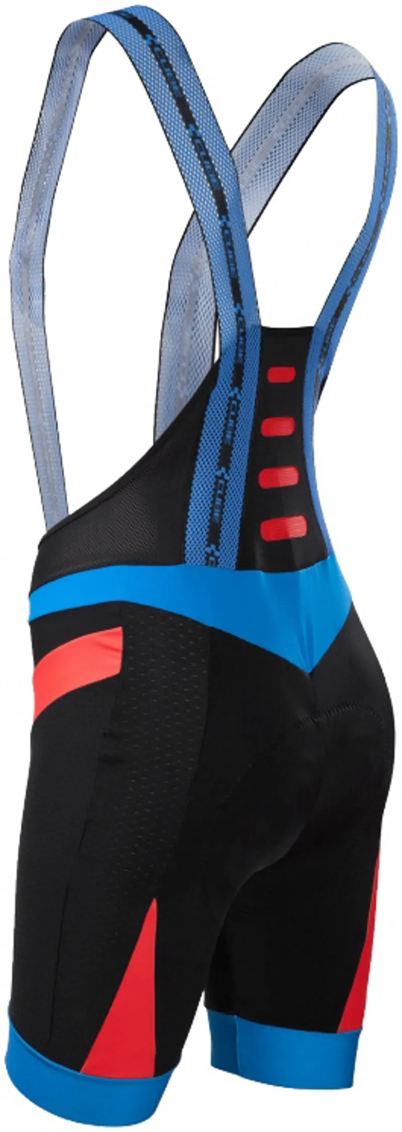 Cube Black Zero Bib Shorts Black/Blue/Red-3