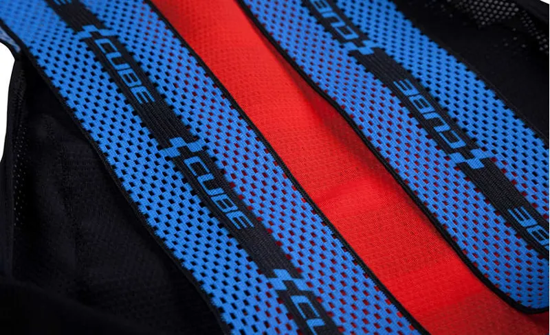 Cube Black Zero Bib Shorts Black/Blue/Red-2