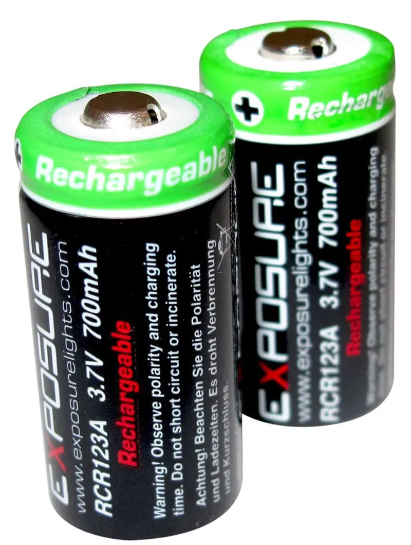 Exposure RCR123 Rechargeable Batteries