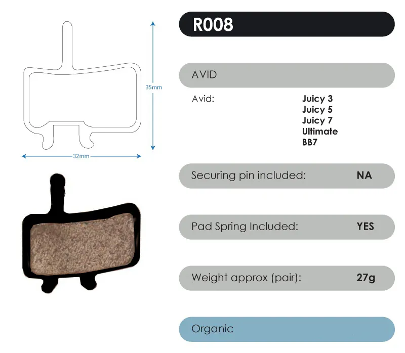 RWD Organic Brake Pads-9