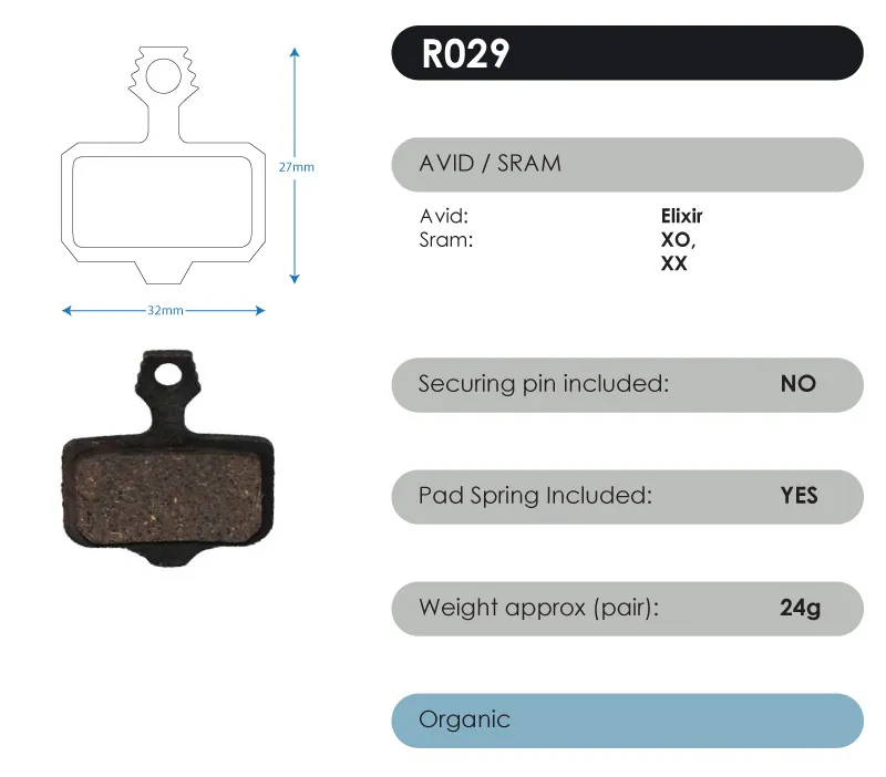 RWD Organic Brake Pads-10