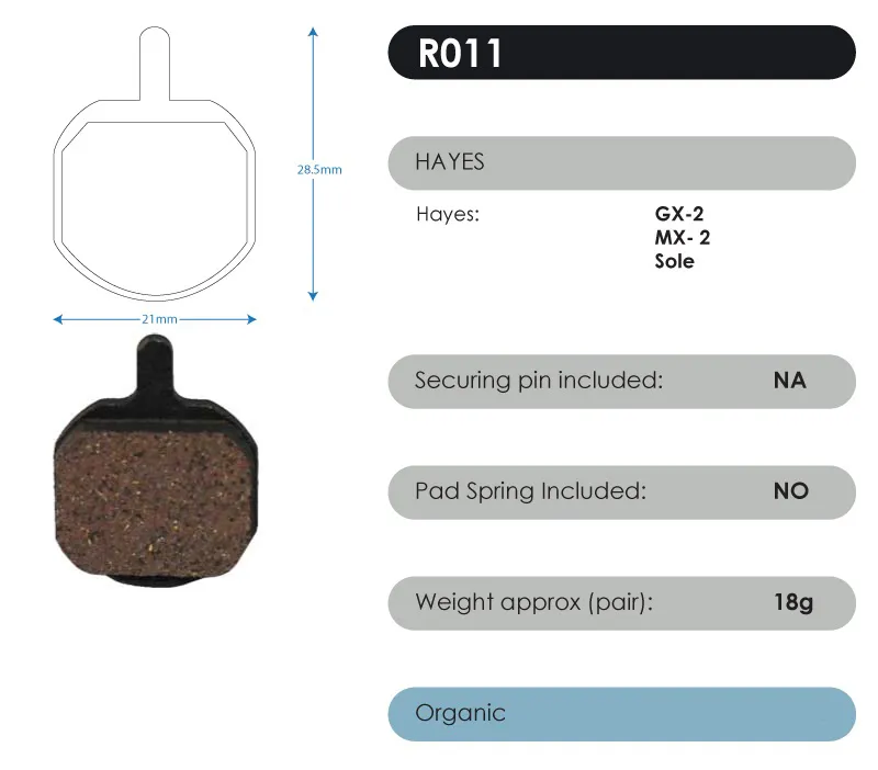 RWD Organic Brake Pads-7