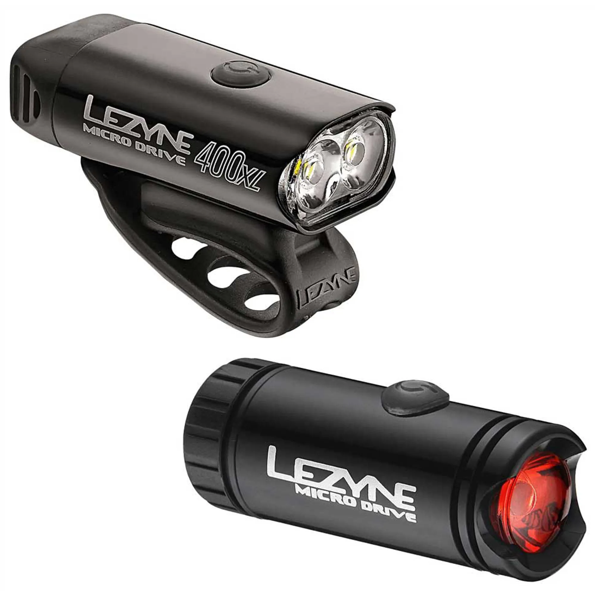 Lezyne Micro Drive 400XL Micro Bike Light Set Black