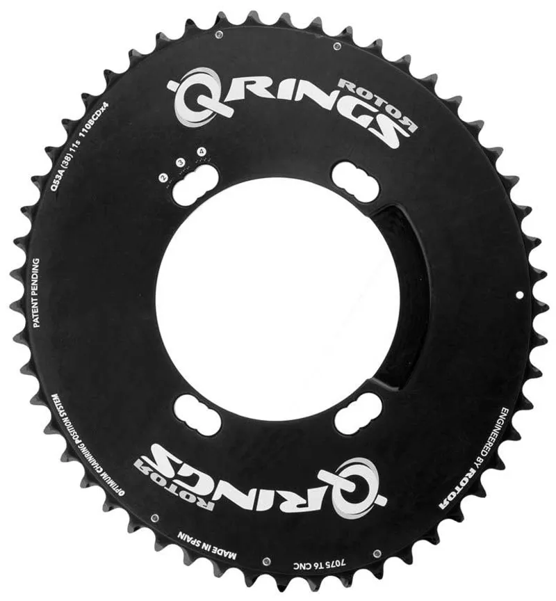 Rotor QRing 4 Bolt Aero 110BCD Chainring Black