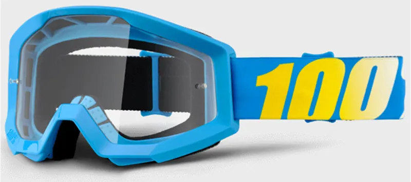 100 Percent Strata Clear Goggles Blue