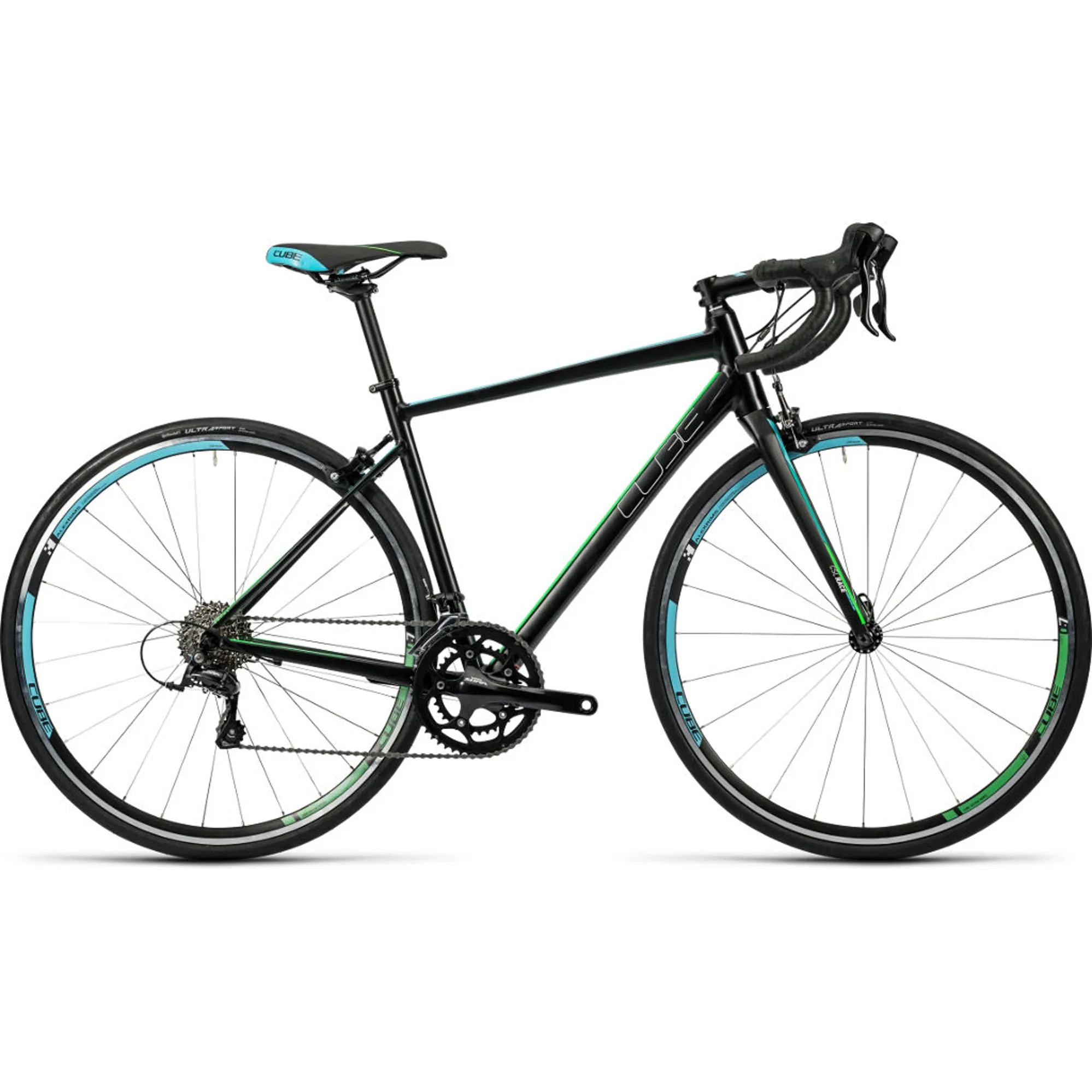 Cube Axial WLS Pro Womens Racing Road Bike 2016 Black Green