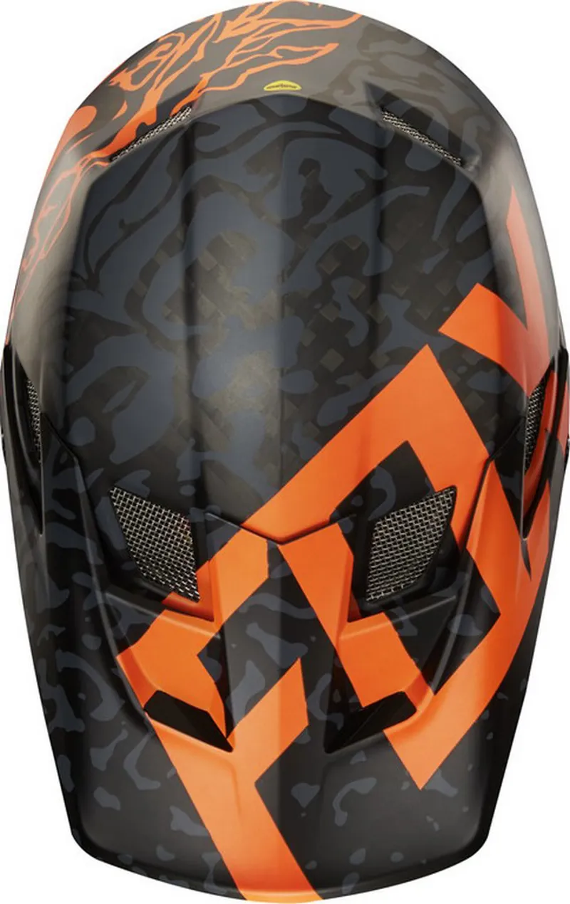 Fox Rampage Pro Carbon Full Face Mips Helmet Cauz Orange-2