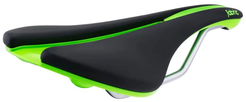 Fabric Line Shallow Elite Saddle 134mm Black/Green-1