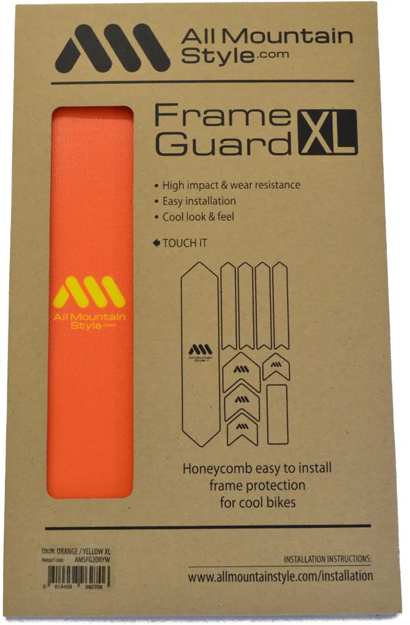 All Mountain Style Honeycomb XL Frame Guard Matt Orange