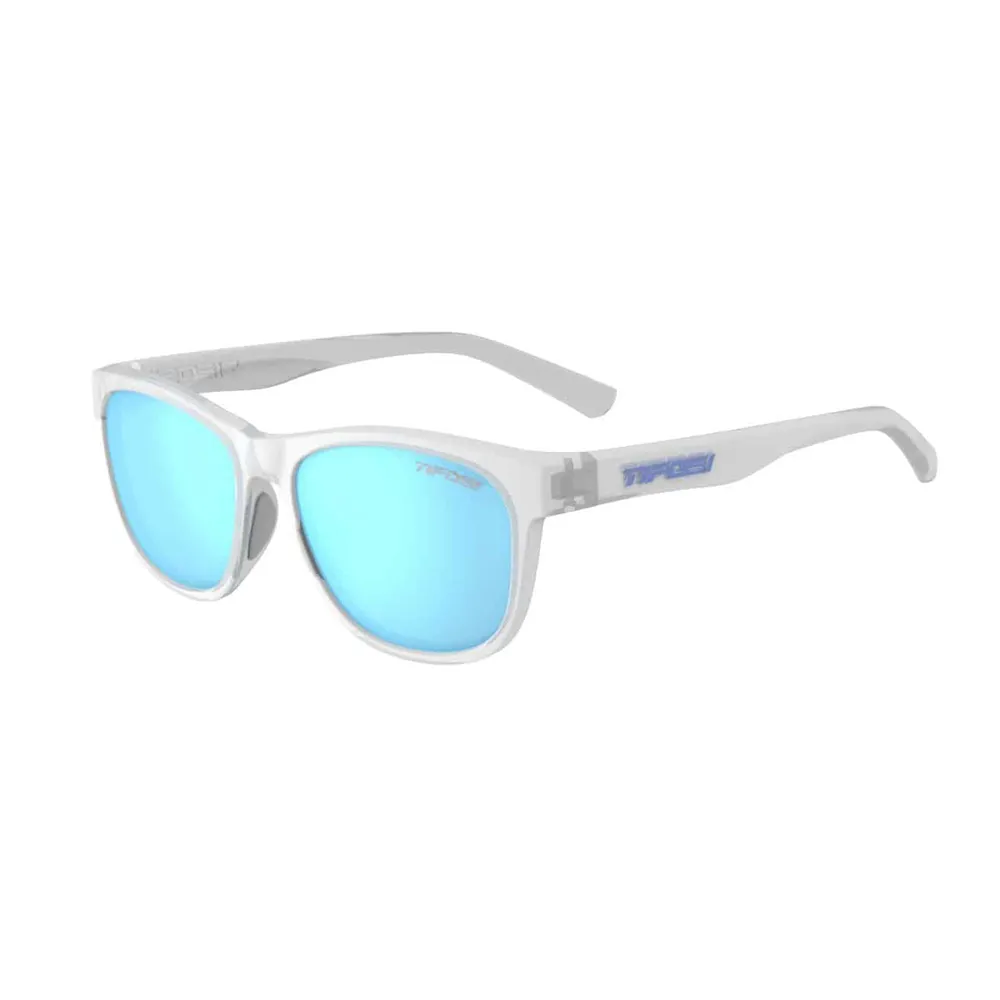 Tifosi Tifosi Swank Single Lens Sunglasses Satin Clear/Clarion Blue Polarized