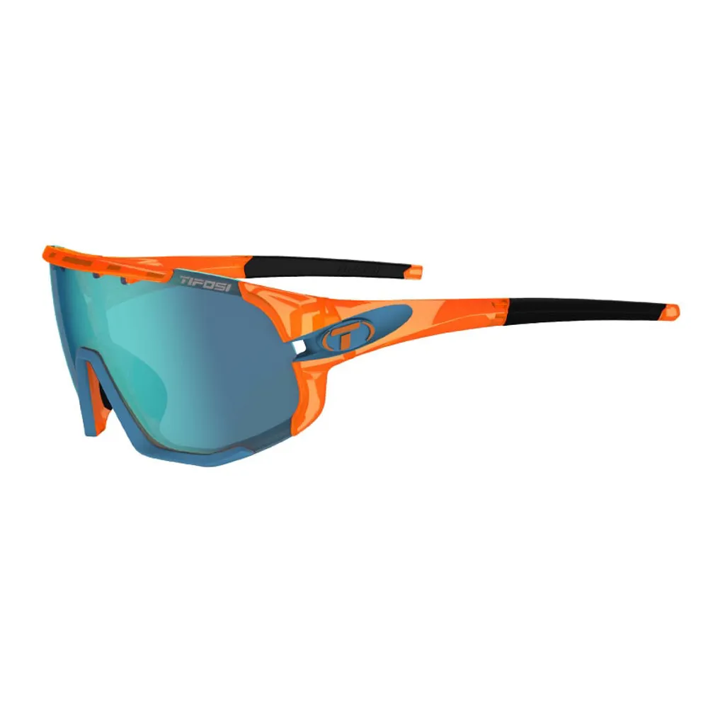 Image of Tifosi Sledge Performance Cycling Sunglasses Crystal Orange W/Lenses