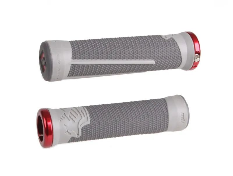 ODI AG2 Lock On MTB Grips 135mm Dark Graphite Grey/Grey/Red-1