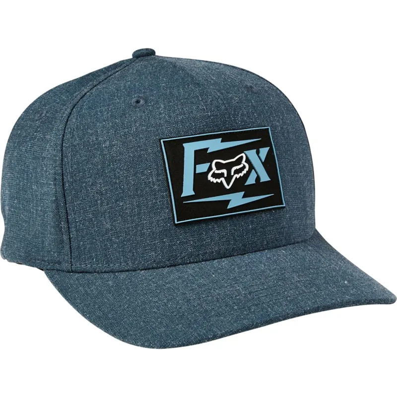 Fox Pushin Dirt Flexfit Hat Dark Indigo