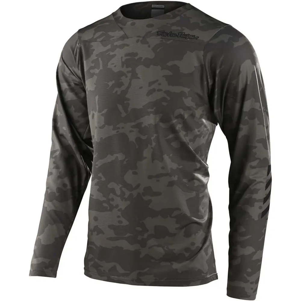 Image of Troy Lee Designs Skyline Chill LS MTB Jersey Camo Green