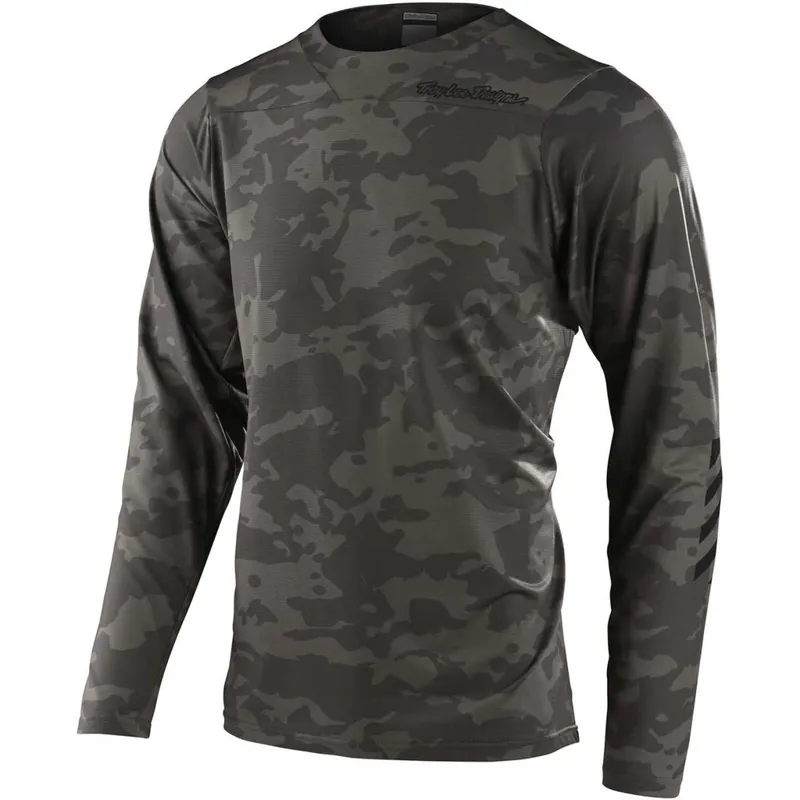 Troy Lee Designs Skyline Chill LS MTB Jersey Camo Green-1