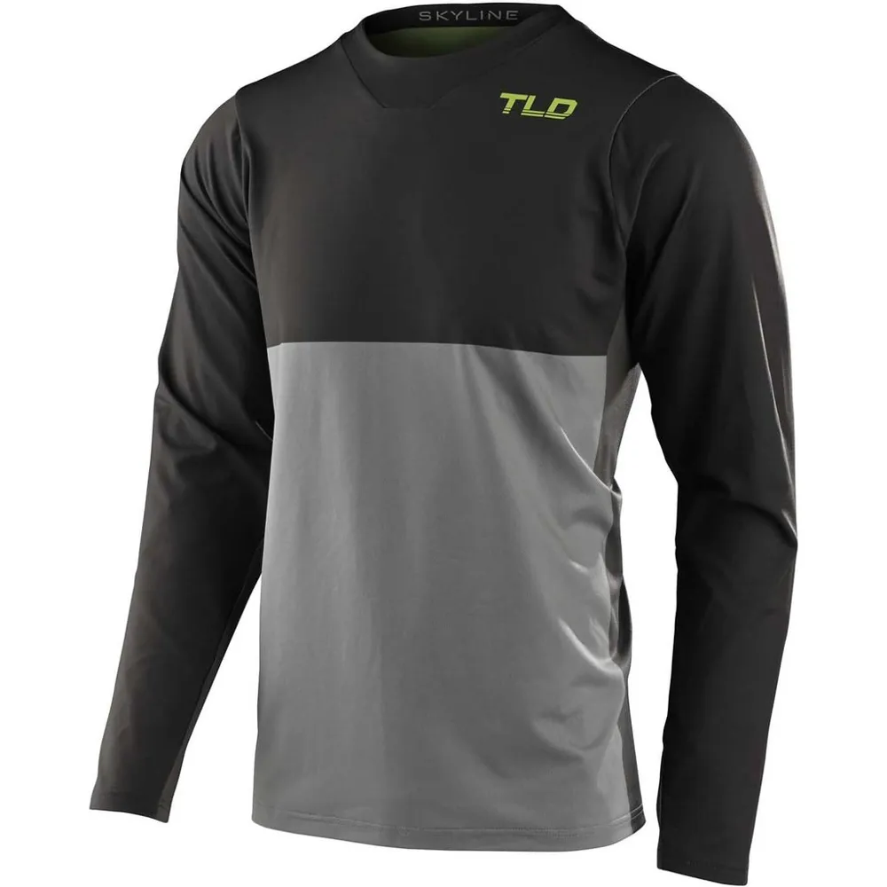 Image of Troy Lee Designs Skyline Chill LS MTB Jersey Breaks Carbon