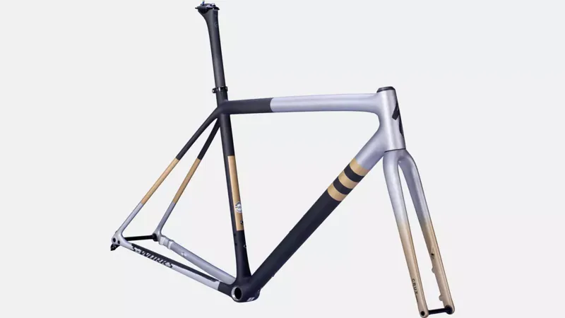 Specialized Sworks Crux 2022 Frameset Liquid Silver/Marble/Gold Diamond-1